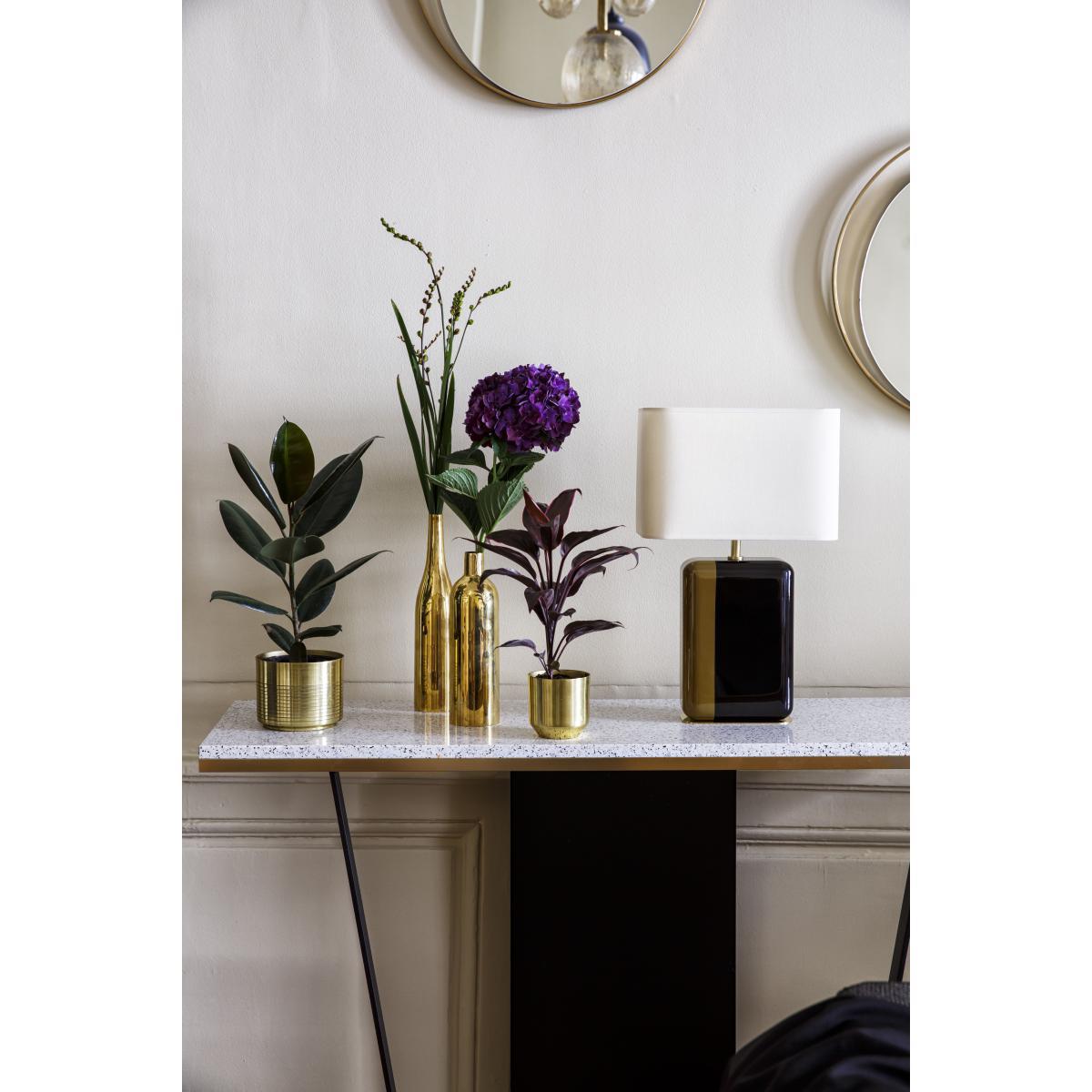 Bourbon Table lamp - / H cm - Lacquered wood & fabric by RED Edition White/Black – image 2