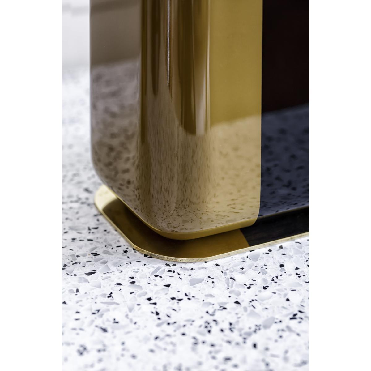 Bourbon Table lamp - / H cm - Lacquered wood & fabric by RED Edition White/Black – image 4