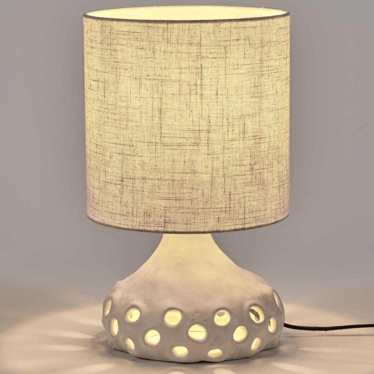 Table lamp Oya 01 textile ceramic / Sandstone & fabric - Ø 25 x H 42 cm - Serax – image 2