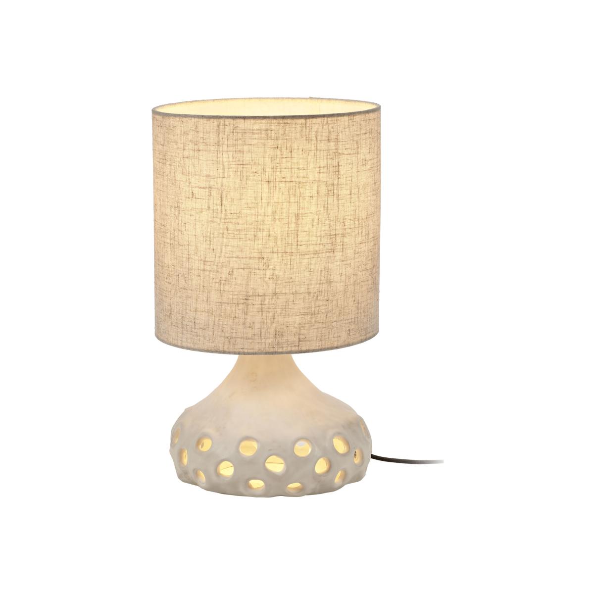 Table lamp Oya 01 textile ceramic / Sandstone & fabric - Ø 25 x H 42 cm - Serax – image 1