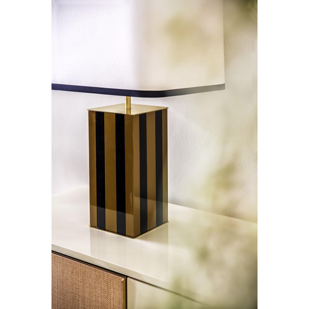 Elysée Table lamp - / H 71 cm - Lacquered wood & fabric by RED Edition White/Black – image 5
