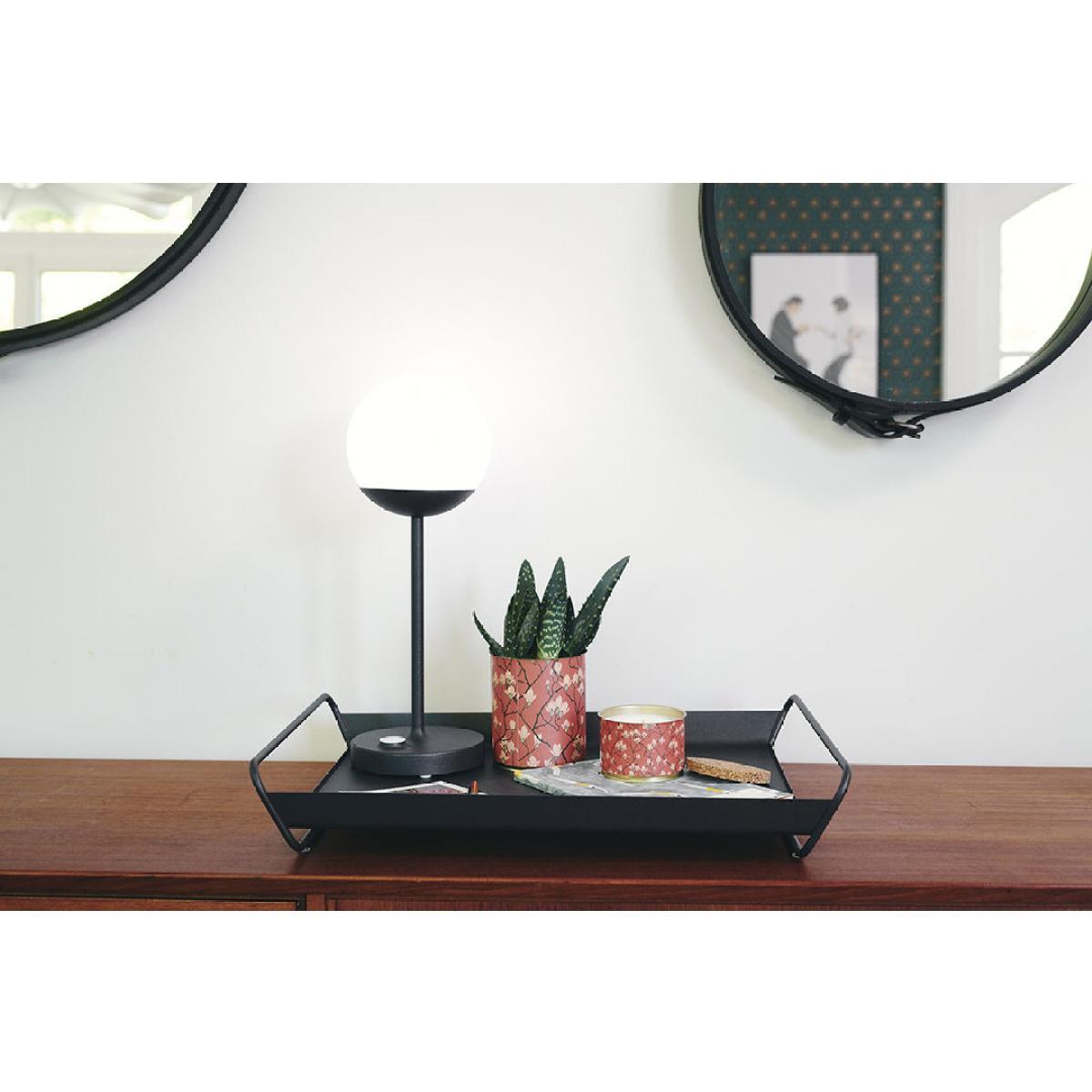 Mooon! LED Wireless lamp - / H 41 cm - USB charging by Fermob Black – image 2
