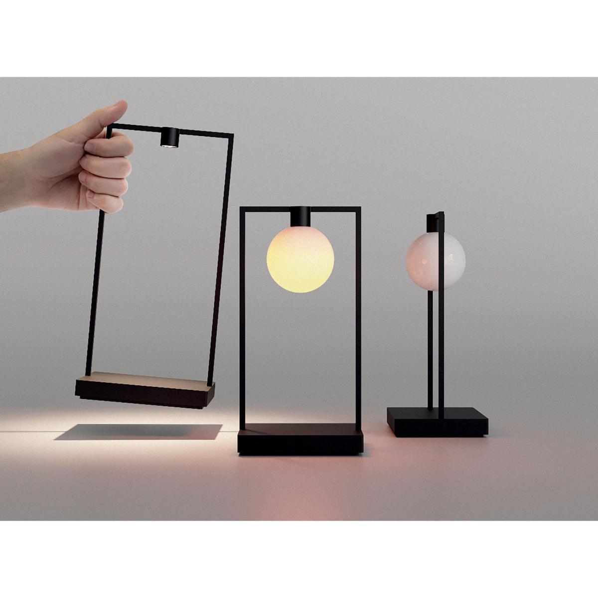 Curiosity Large Wireless lamp - / LED - L 21 x H 45 cm by Artemide Black – image 2