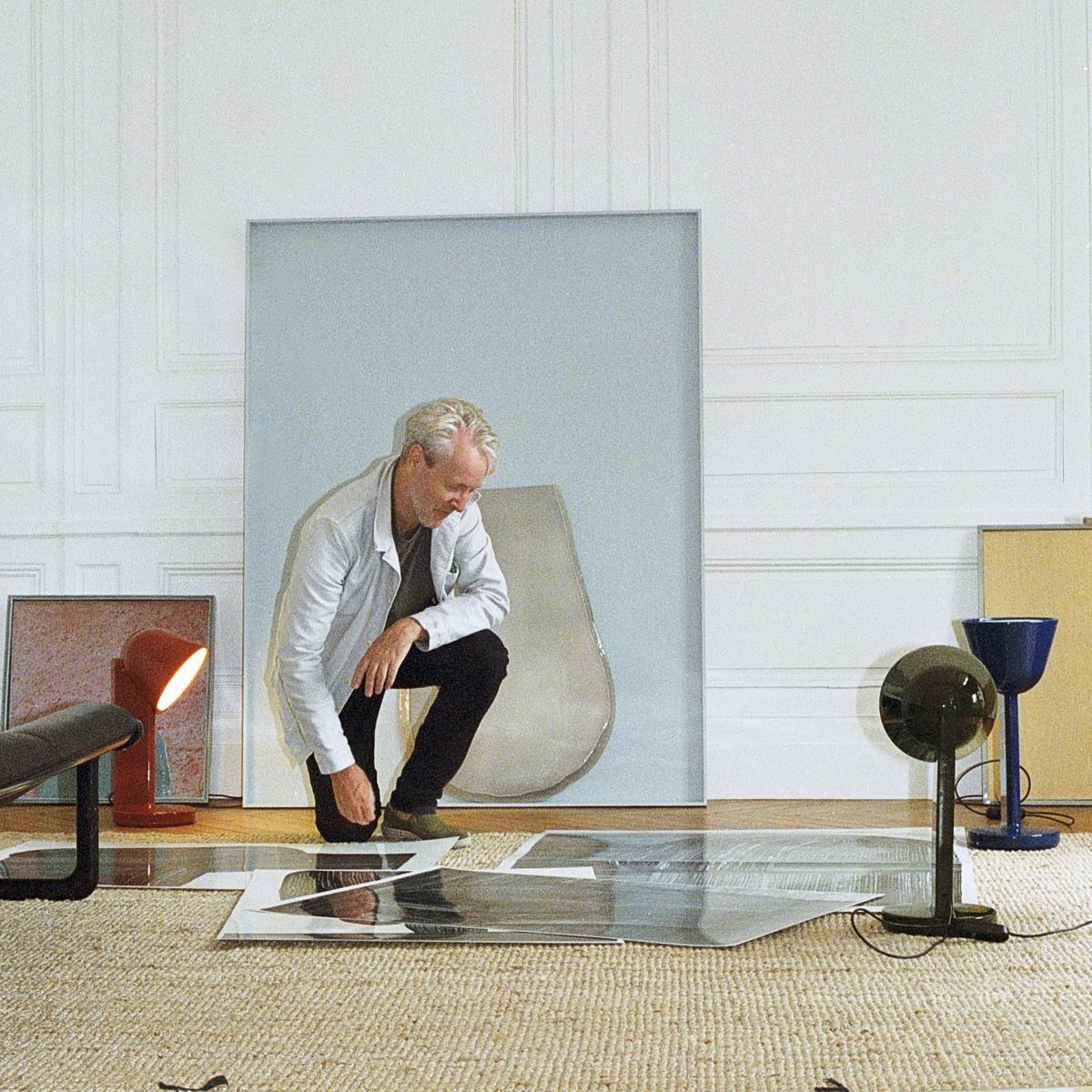 Céramique Down Table lamp ceramic blue / Ronan Bouroullec - Handmade - Flos – image 4