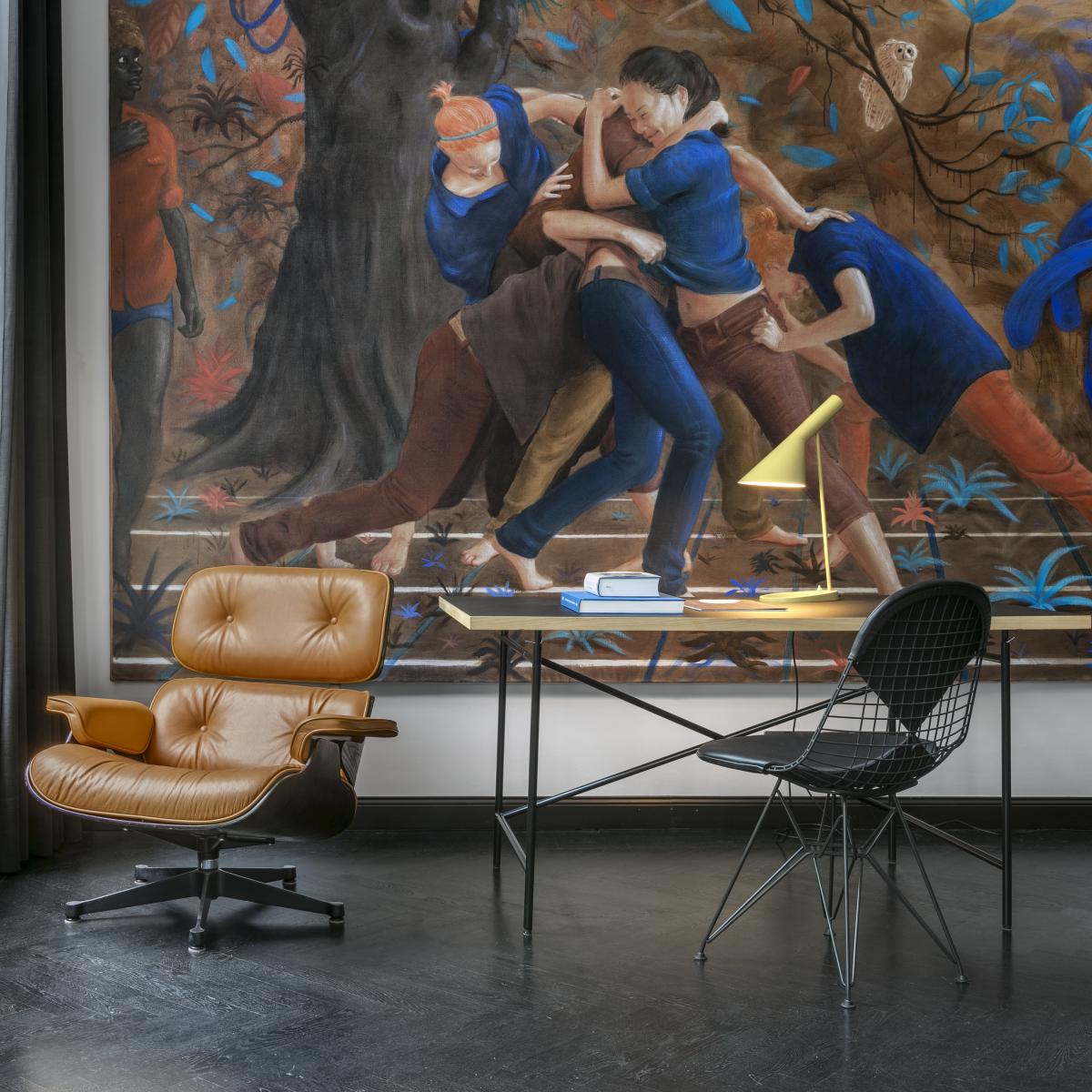 AJ Table lamp metal yellow / H 56 cm - Adjustable / Arne Jacobsen, 1957 - Louis Poulsen – image 2