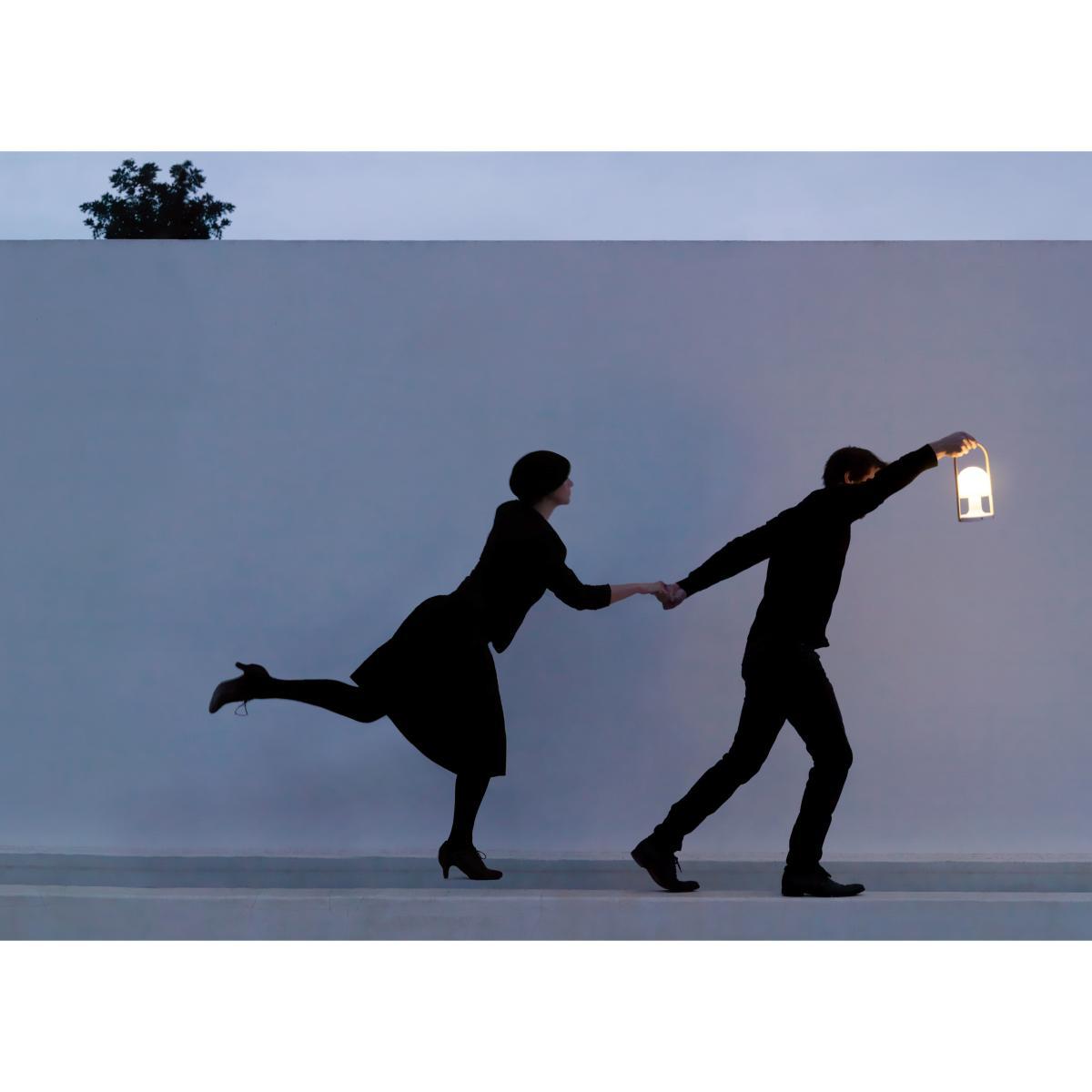 FollowMe Wireless lamp by Marset White/Natural wood – image 4