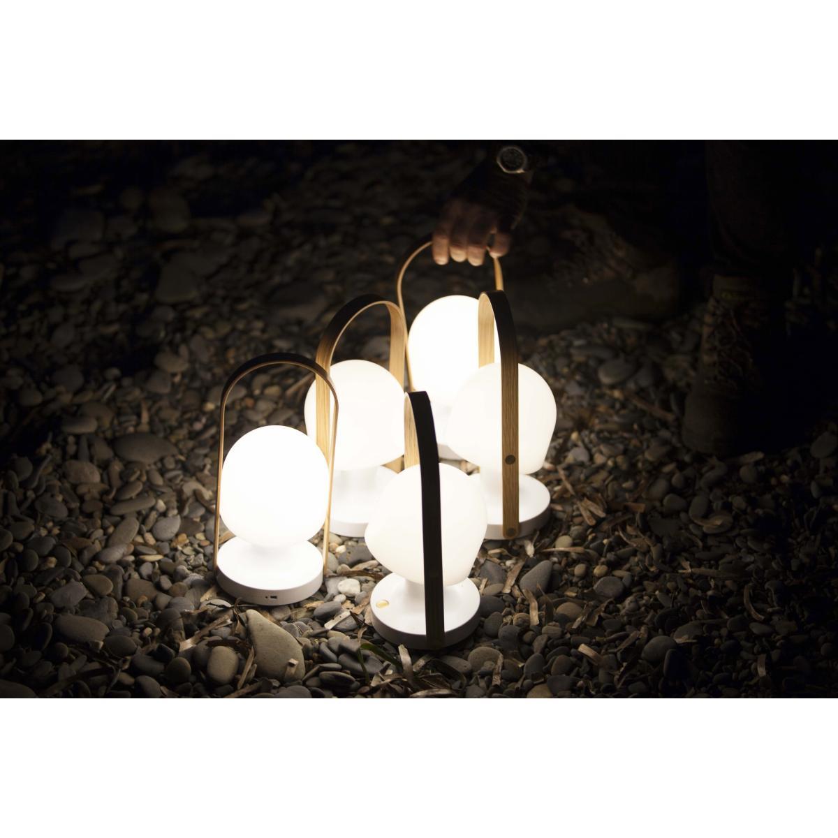 FollowMe Wireless lamp by Marset White/Natural wood – image 5
