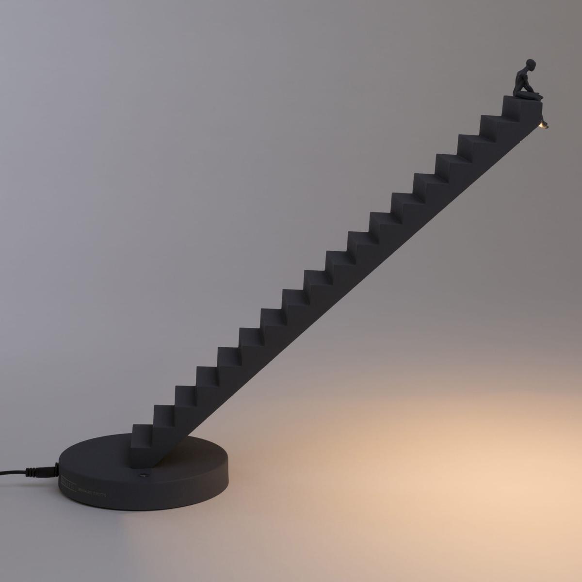 Verso LED Table lamp - / Metal - Magnetic figurine by Seletti Grey – image 3