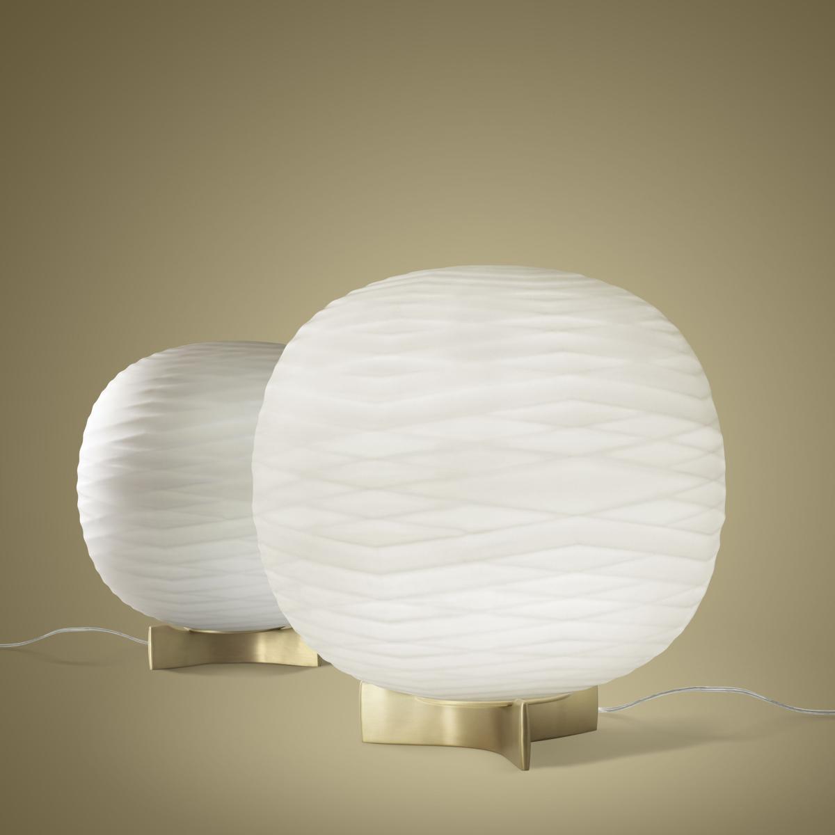 Gem Table lamp - / Blown glass by Foscarini White/Gold – image 2
