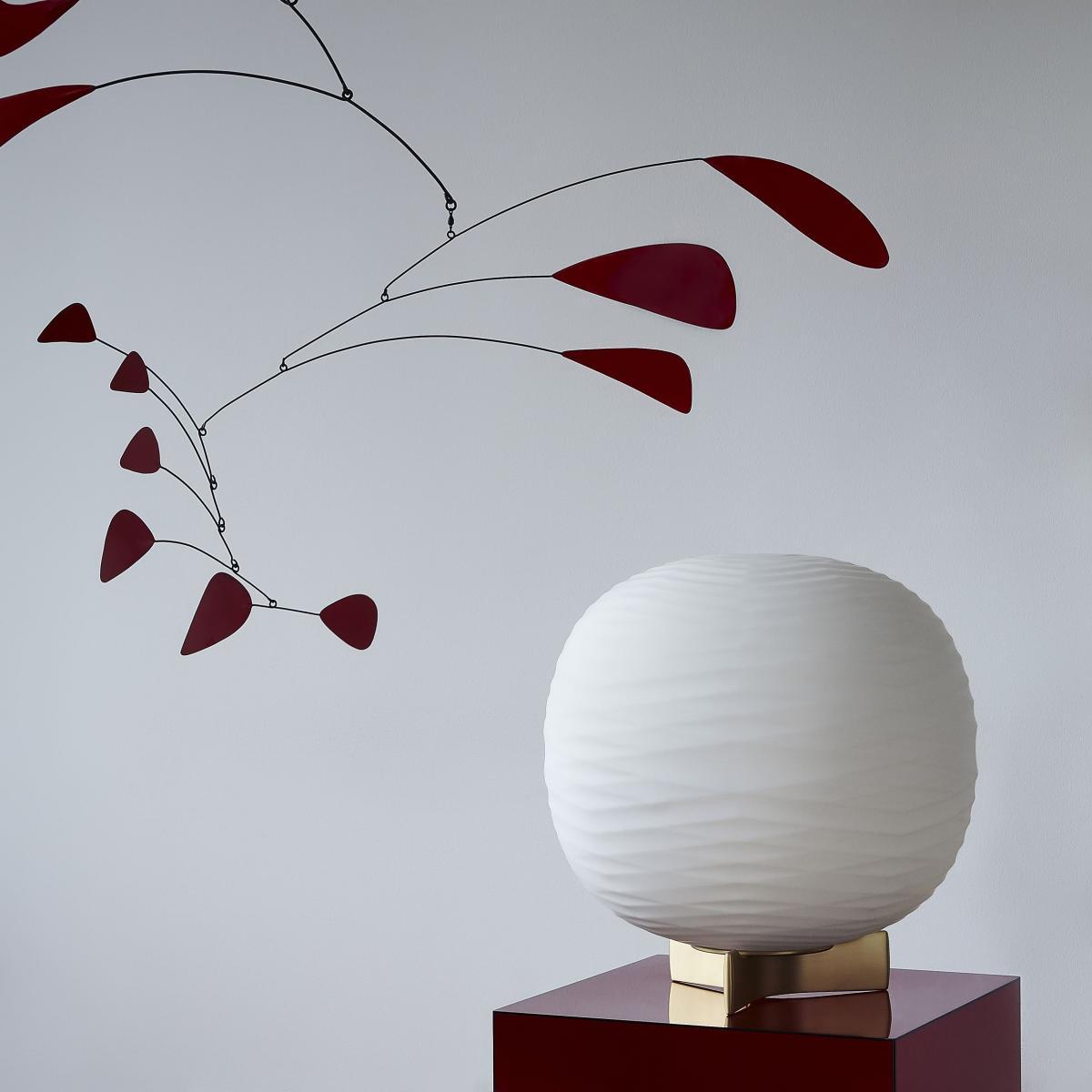 Gem Table lamp - / Blown glass by Foscarini White/Gold – image 3