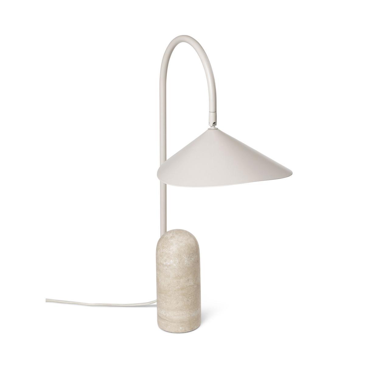 Arum Table lamp - / Metal & stone Adjustable by Ferm Living White/Beige – image 2