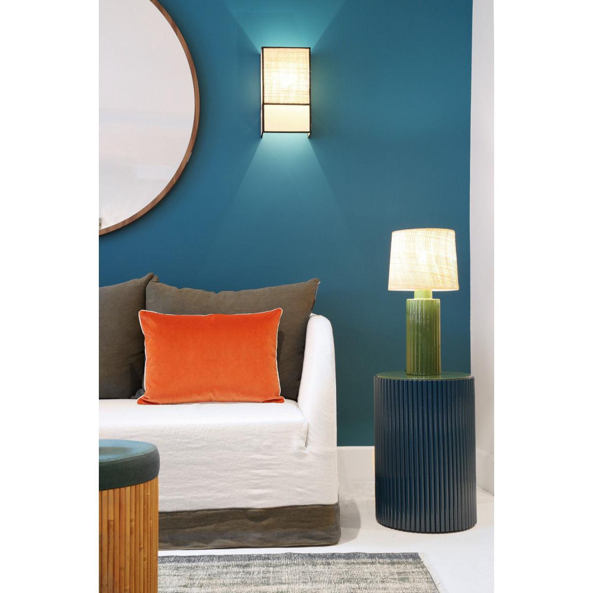 Portofino Table lamp - / Raffia & ceramic - h 54 cm by Maison Sarah Lavoine Green/Beige – image 4