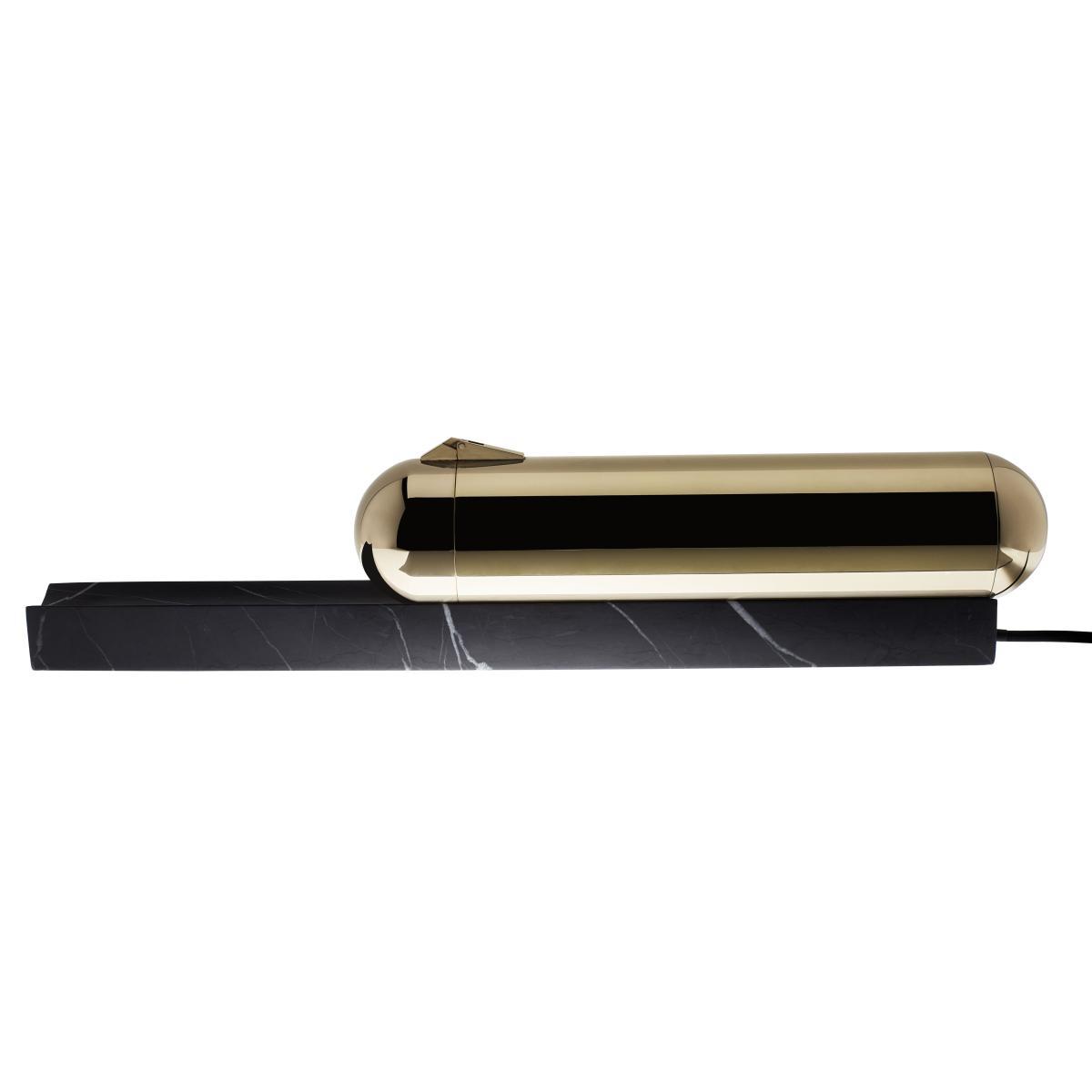 ISP Table lamp - LED - Marble & brass - L 55 cm by DCW éditions Black/Gold – image 2