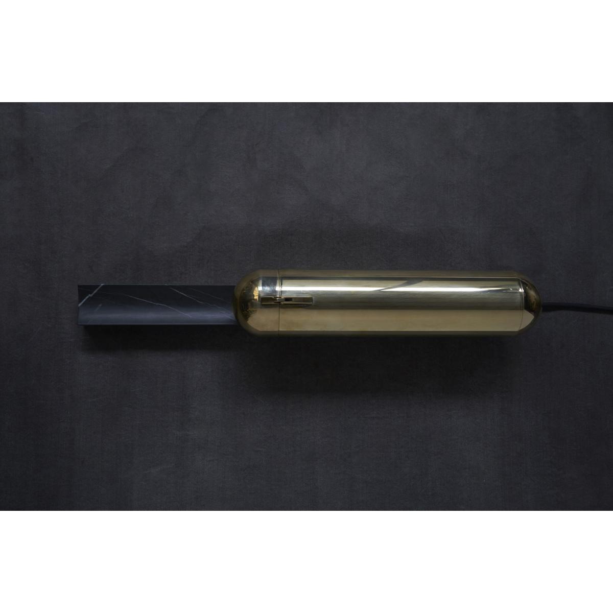 ISP Table lamp - LED - Marble & brass - L 55 cm by DCW éditions Black/Gold – image 3