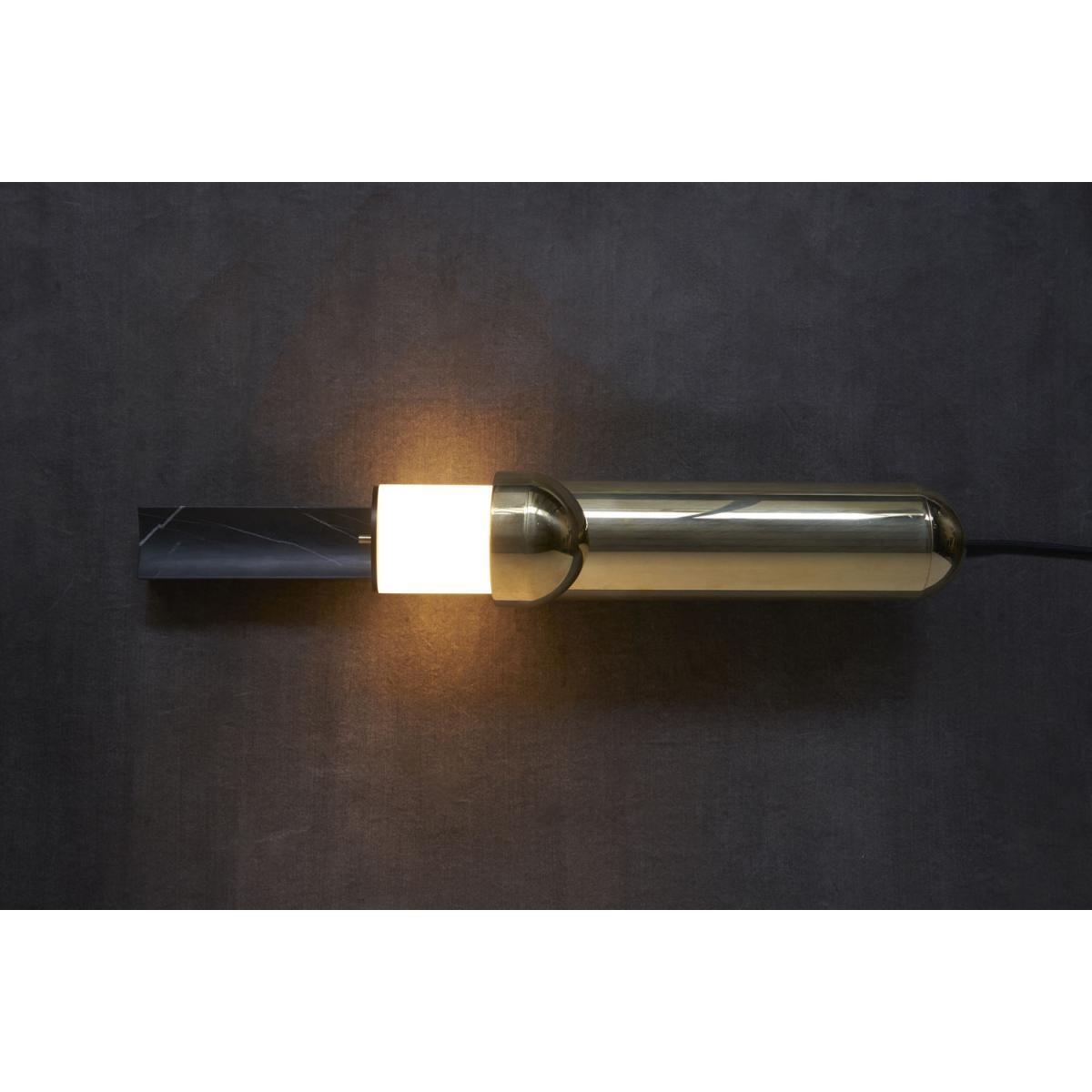 ISP Table lamp - LED - Marble & brass - L 55 cm by DCW éditions Black/Gold – image 4