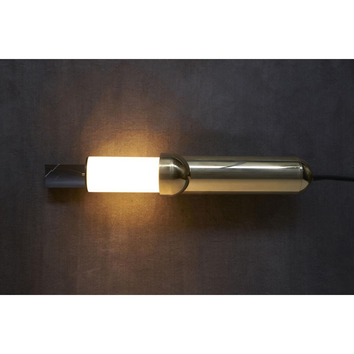 ISP Table lamp - LED - Marble & brass - L 55 cm by DCW éditions Black/Gold – image 5