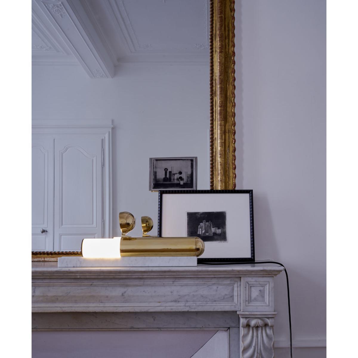 ISP Table lamp - LED - Marble & brass - L 55 cm by DCW éditions Black/Gold – image 7