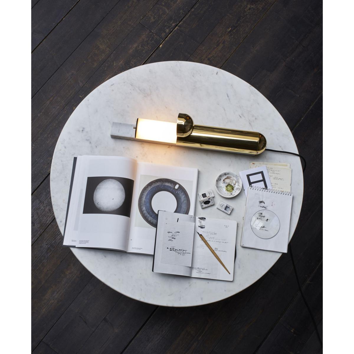 ISP Table lamp - LED - Marble & brass - L 55 cm by DCW éditions Black/Gold – image 9