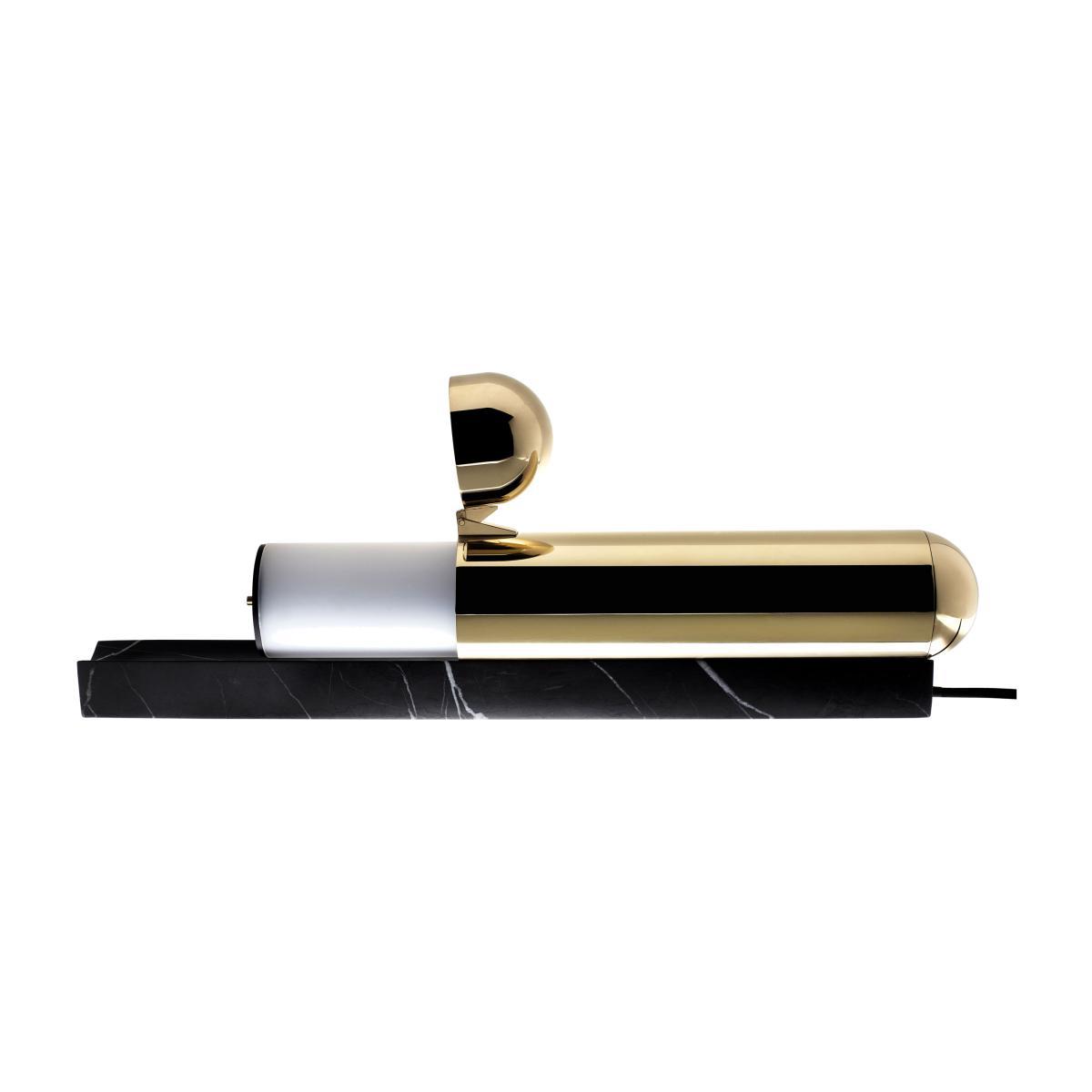 ISP Table lamp - LED - Marble & brass - L 55 cm by DCW éditions Black/Gold – image 1