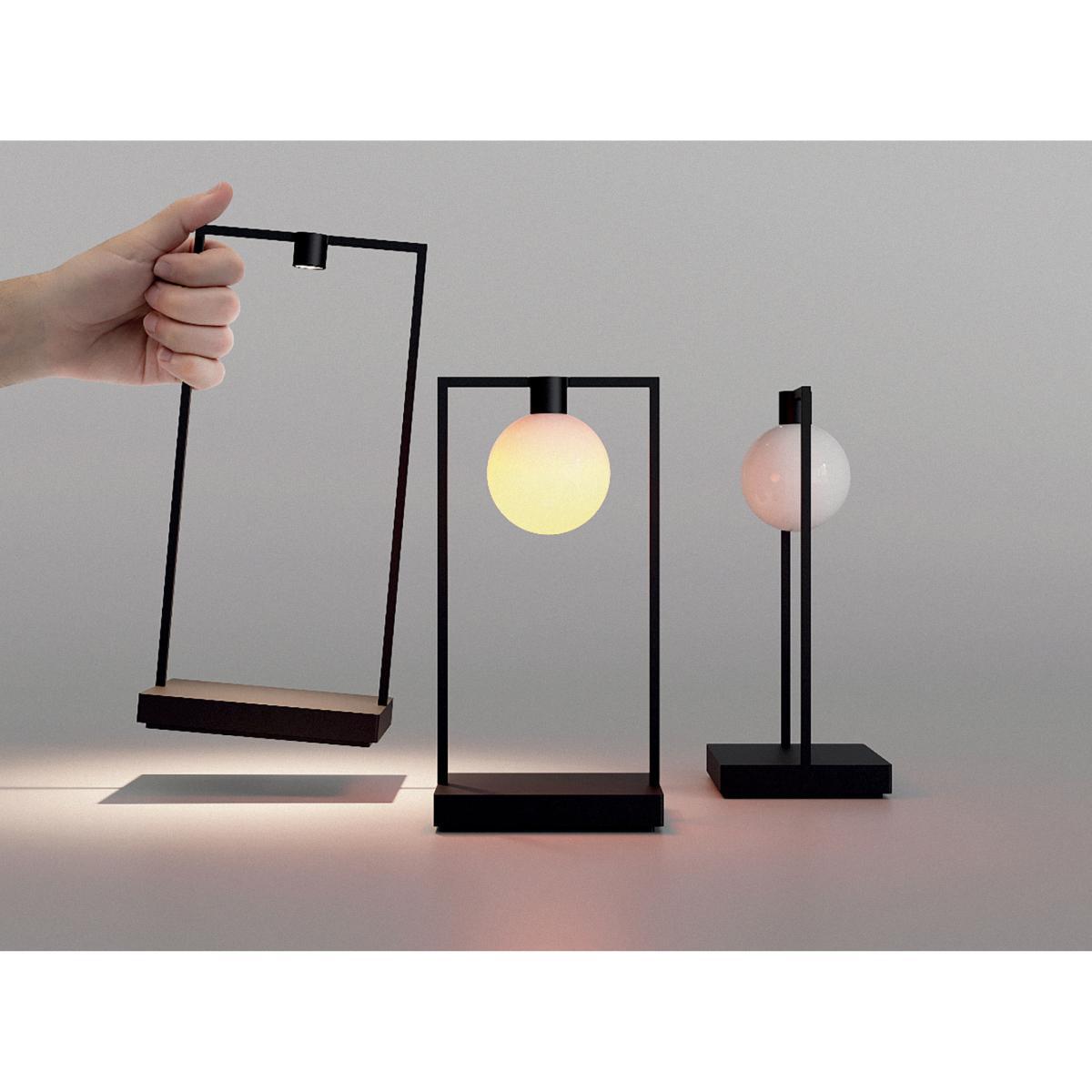 Curiosity Sphere Wireless lamp - / LED - L 18 x H 36 cm by Artemide Black – image 6