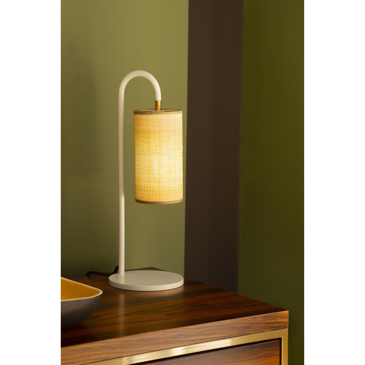 Tokyo Table lamp - / Raffia - H 43 cm by Maison Sarah Lavoine White – image 4