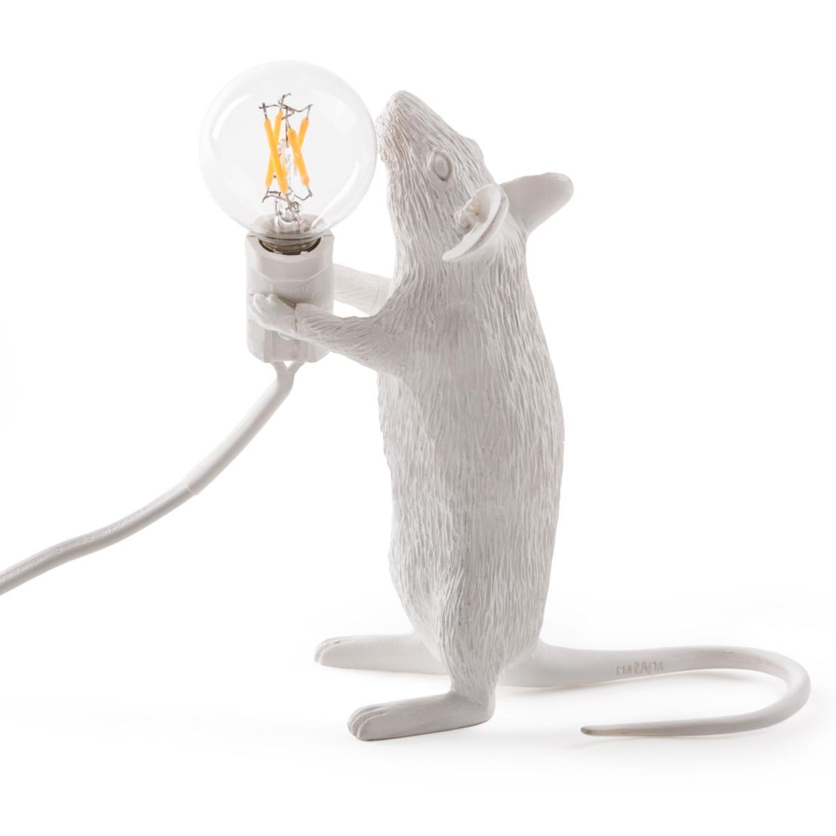 Mouse Standing #1 Table lamp by Seletti White – image 2