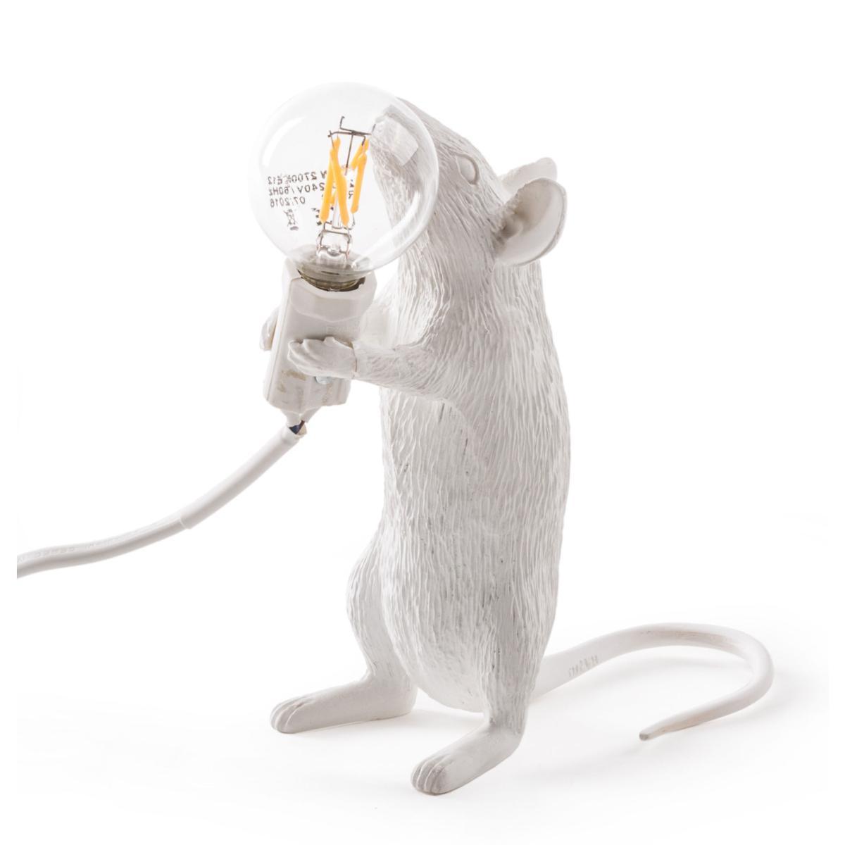 Mouse Standing #1 Table lamp by Seletti White – image 3