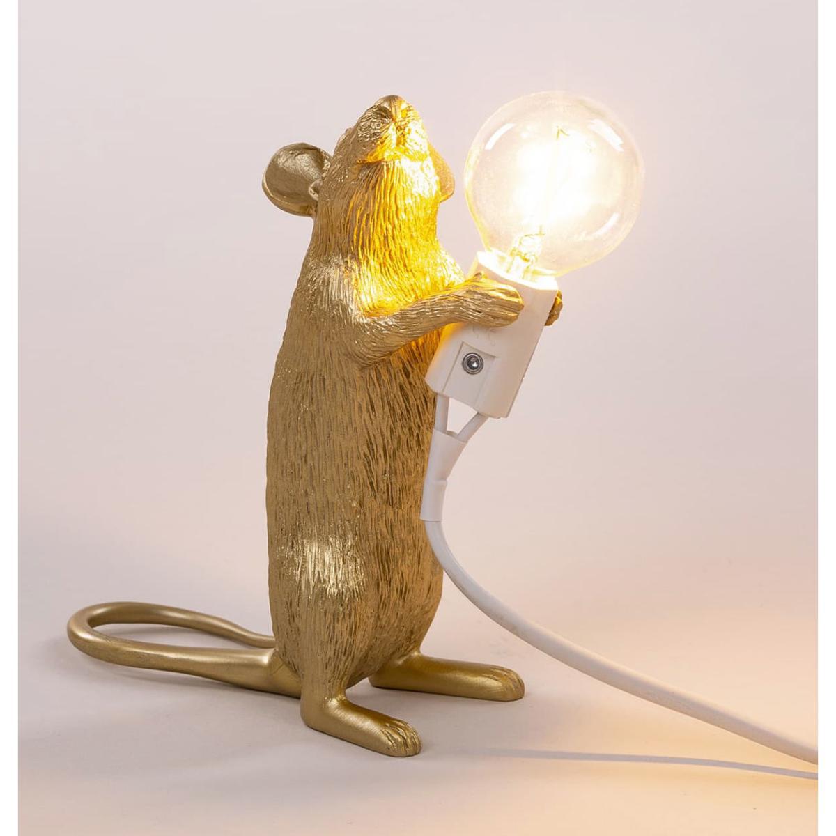 Mouse Standing #1 Table lamp - / Standing mouse by Seletti Gold – image 2