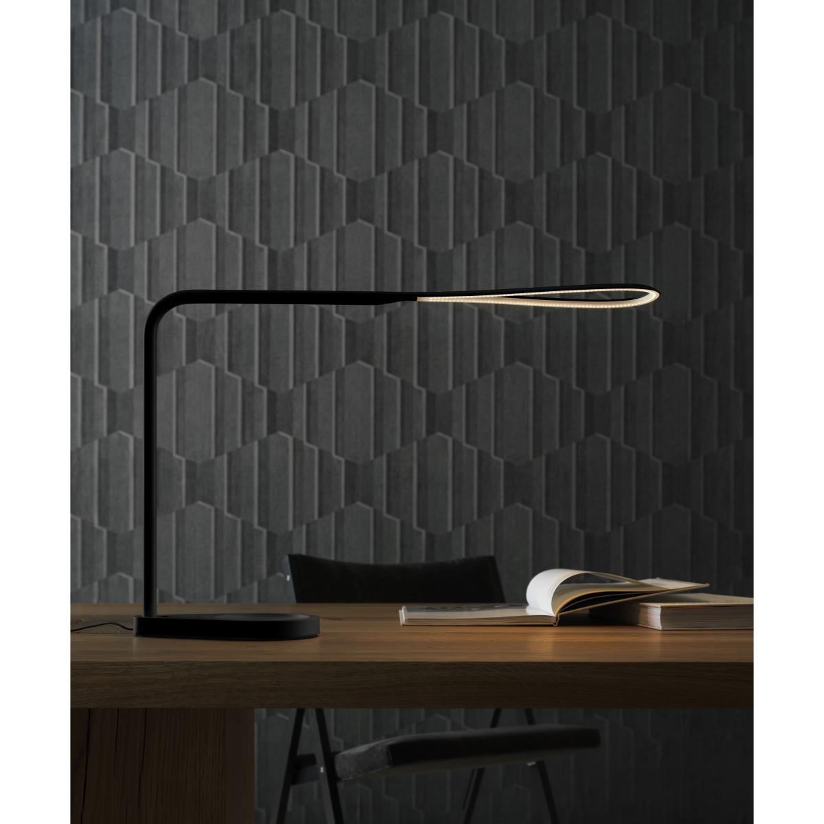 Kinx Table lamp - H 43 cm - LED / USB port by Fontana Arte Black – image 2