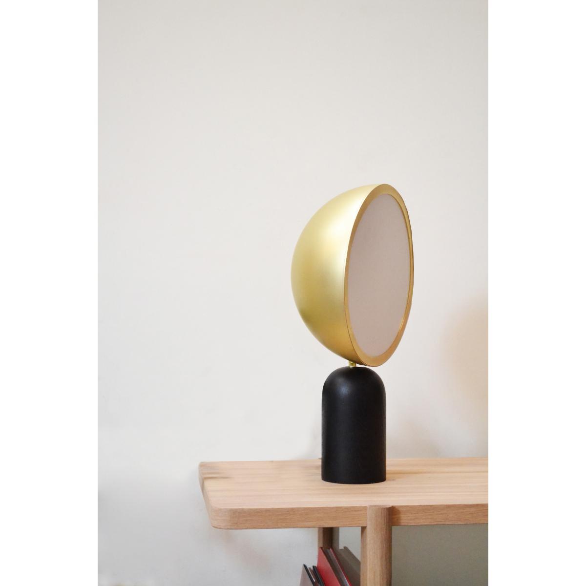 Atlas Table lamp - / Wood & metal by ENOstudio Black/Gold/Metal – image 6