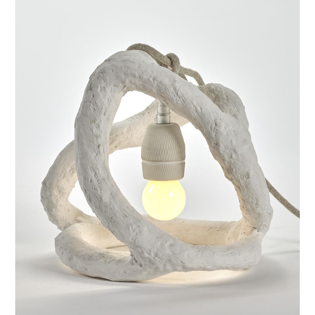 Sculpture Table lamp - / Hand-moulded plaster by Serax White – image 2