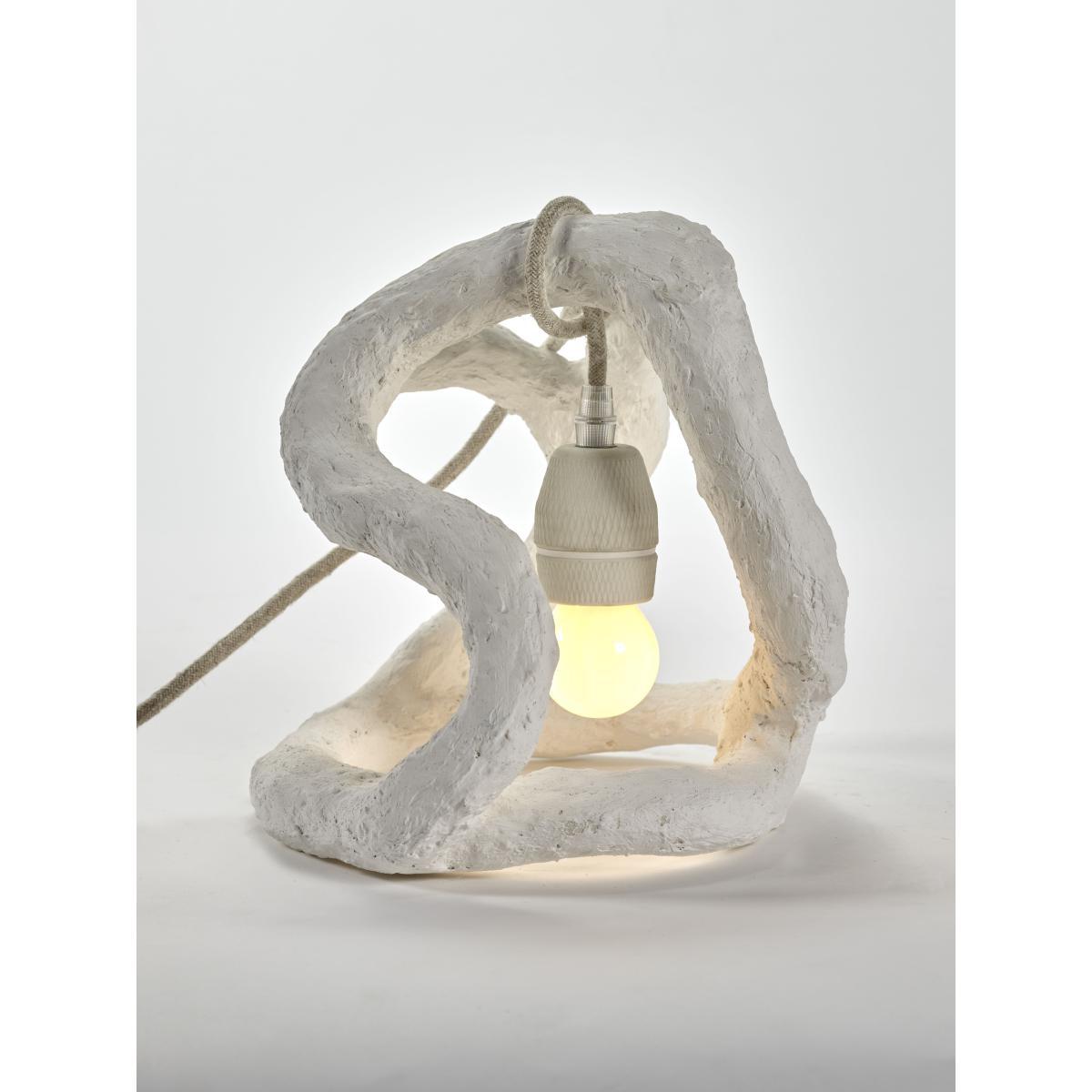 Sculpture Table lamp - / Hand-moulded plaster by Serax White – image 7
