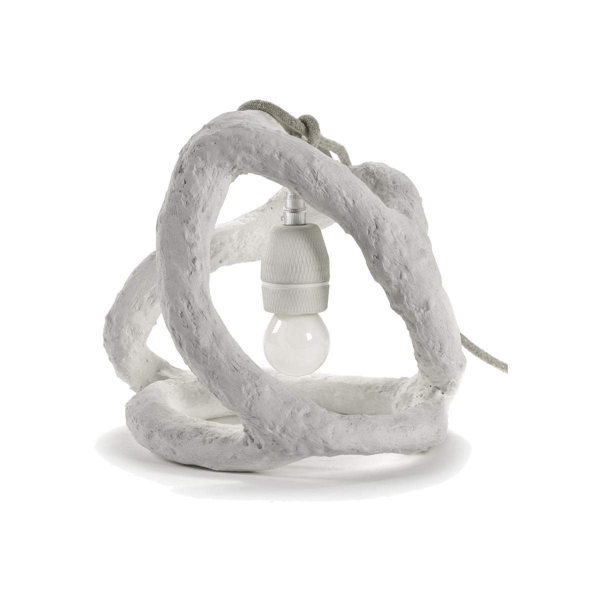 Sculpture Table lamp - / Hand-moulded plaster by Serax White – image 1