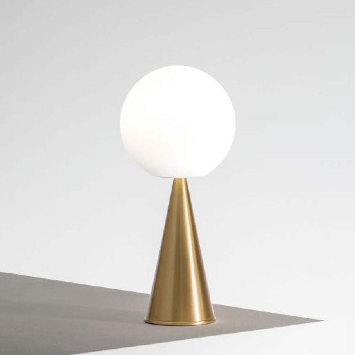 Bilia LED Lamp - / H 43 cm - By Gio Ponti (1932) by Fontana Arte White/Gold/Metal – image 2