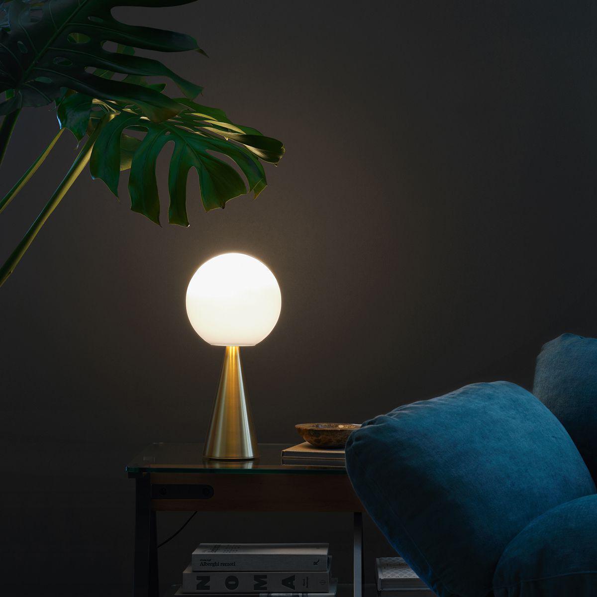 Bilia LED Lamp - / H 43 cm - By Gio Ponti (1932) by Fontana Arte White/Gold/Metal – image 3