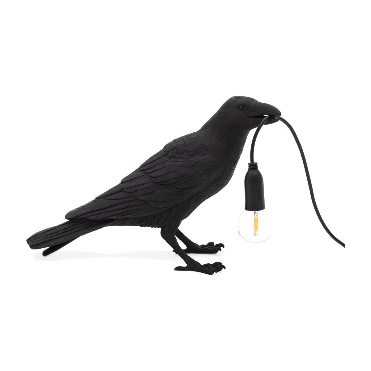 Bird Waiting Table lamp - / Still raven by Seletti Black