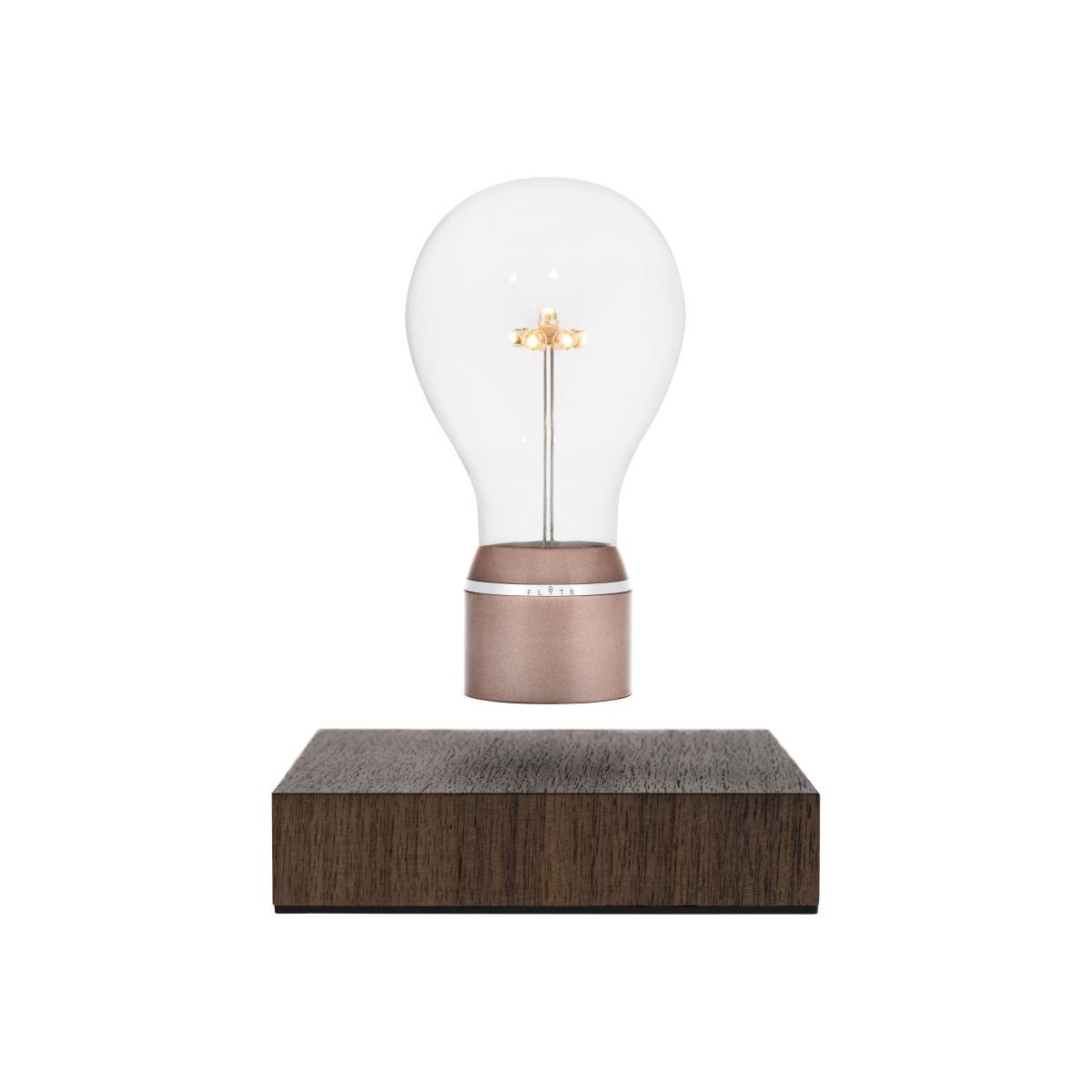 Flyte Buckminster Table lamp - / Levitating bulb by Flyte Copper/Natural wood/Metal – image 1