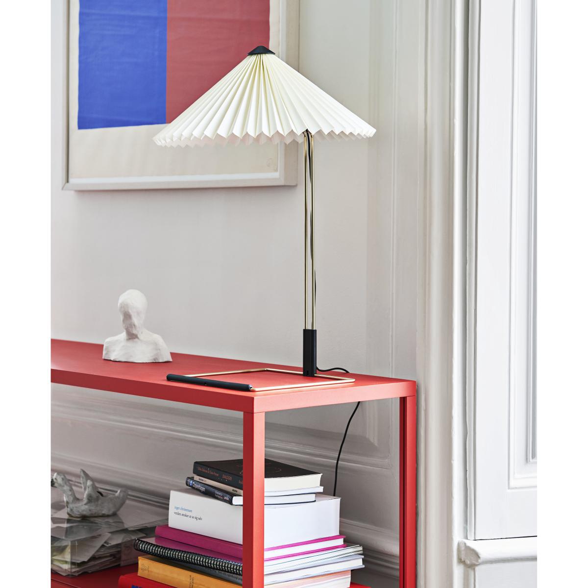 Matin Large Table lamp - / LED - H 52 cm - Fabric & metal by Hay White – image 6
