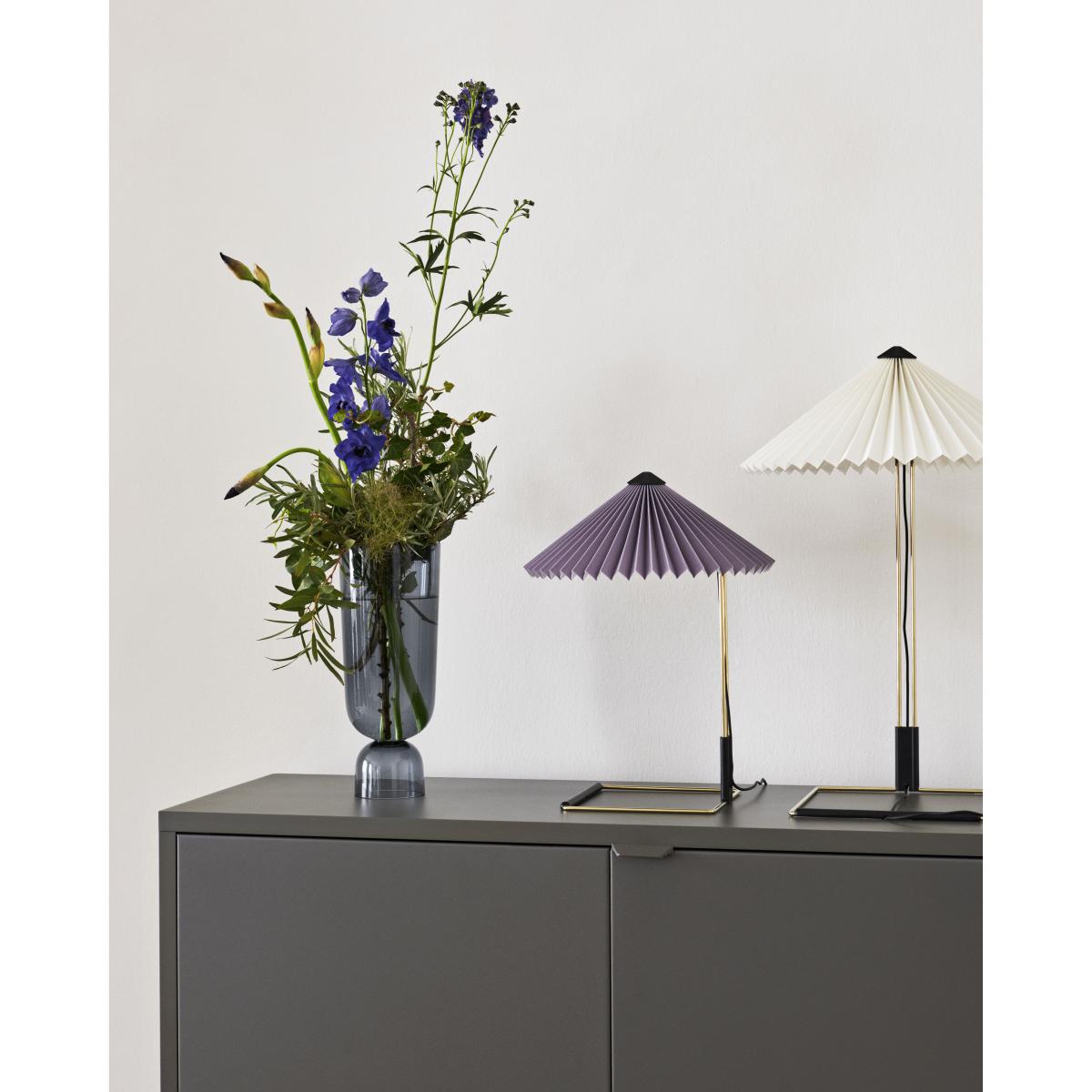 Matin Large Table lamp - / LED - H 52 cm - Fabric & metal by Hay White – image 7