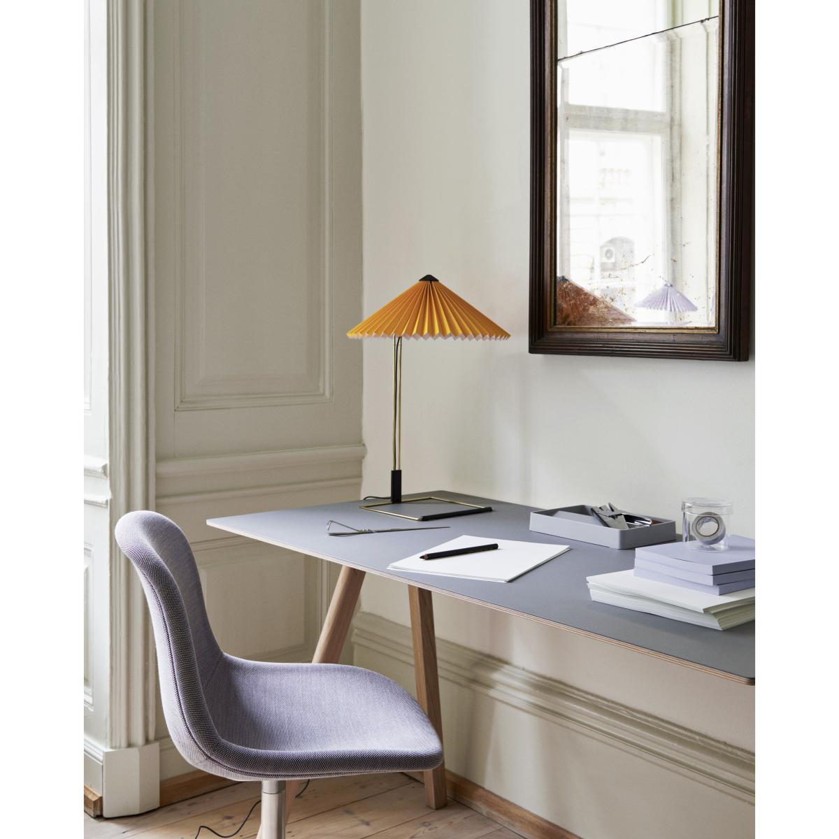 Matin Large Table lamp - / LED - H 52 cm - Fabric & metal by Hay White – image 9