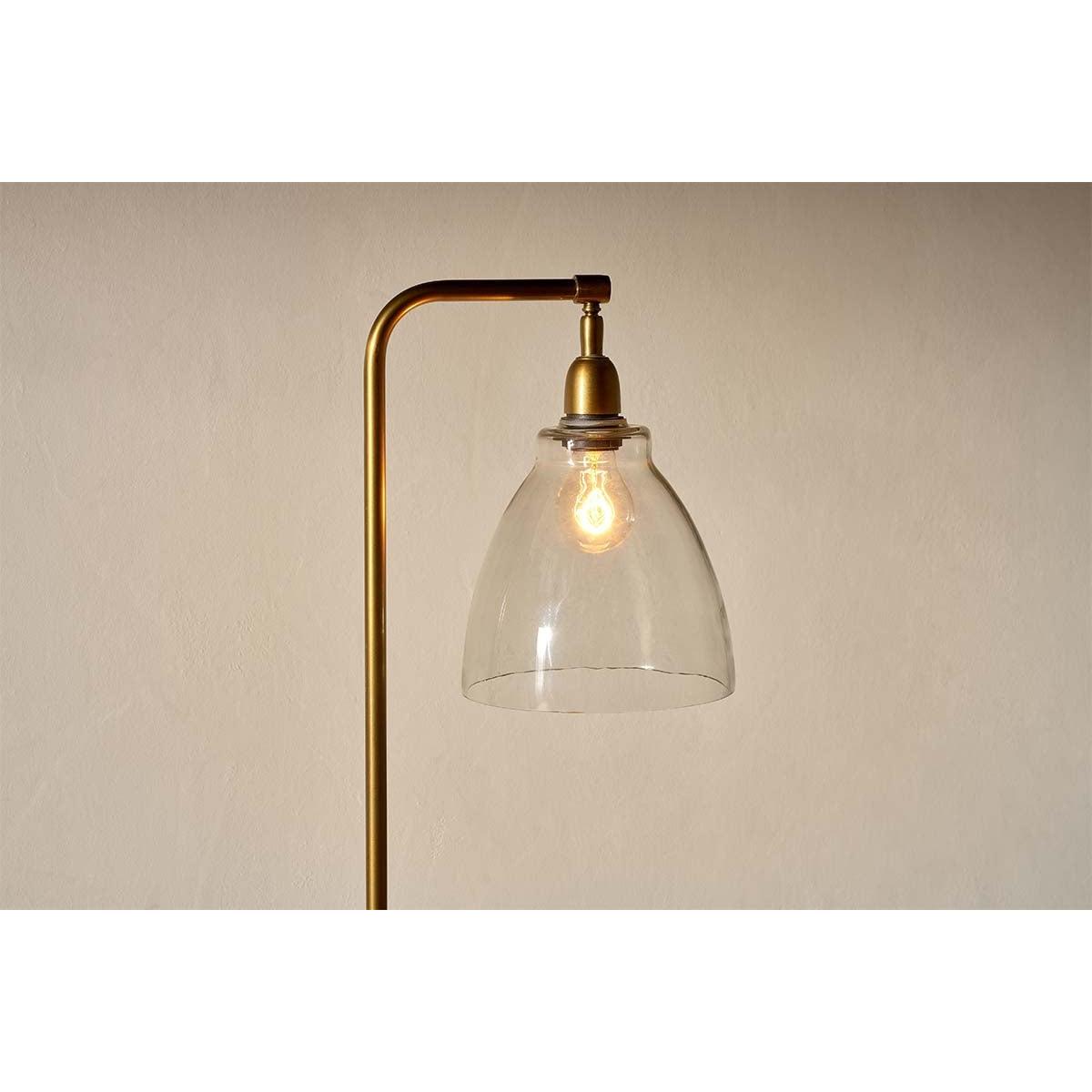 Nkuku Muturi Glass Floor Lamp | Lighting | Antique Brass – image 3