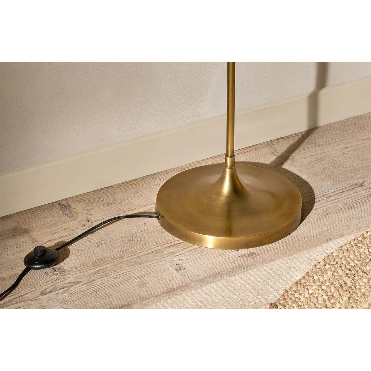 Nkuku Muturi Glass Floor Lamp | Lighting | Antique Brass – image 4