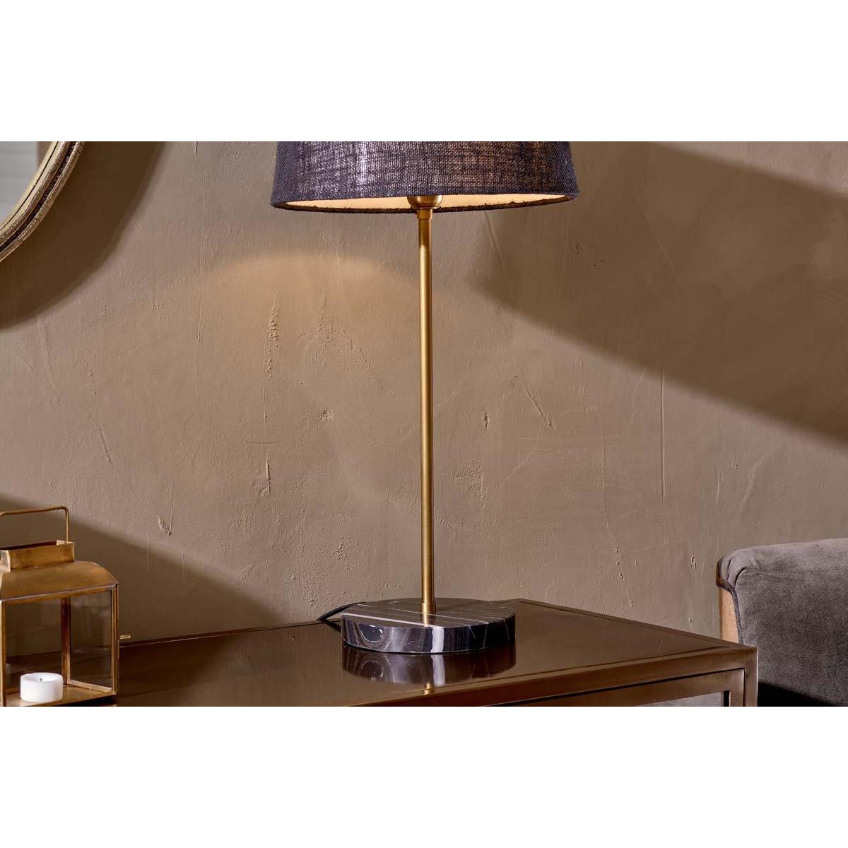 Nkuku Kumbe Marble Table Lamp | Lighting | Antique Brass – image 2