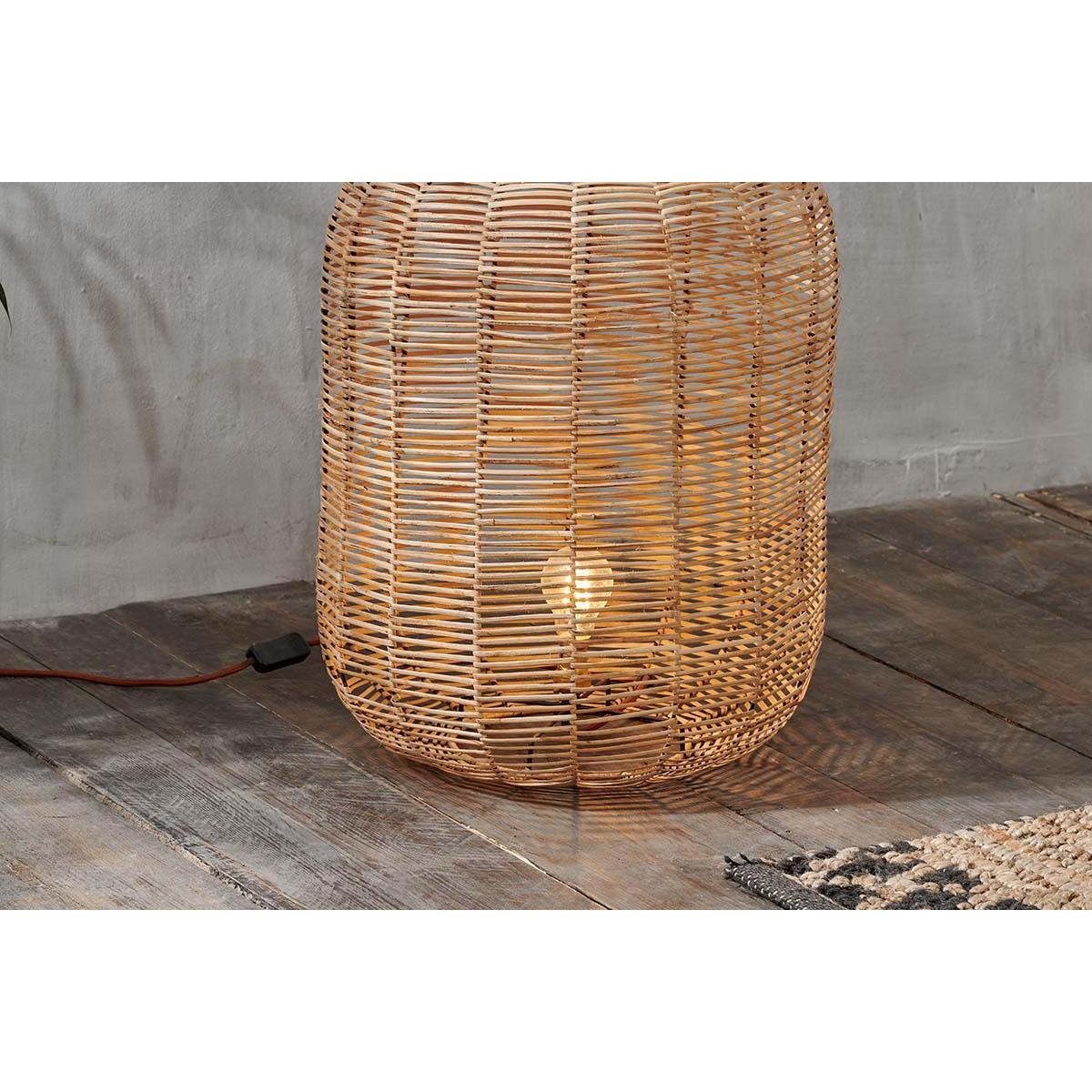 Nkuku Noko Wicker Lamp | Lighting | Brown | Large 64 x 44 cm (Diameter) – image 2