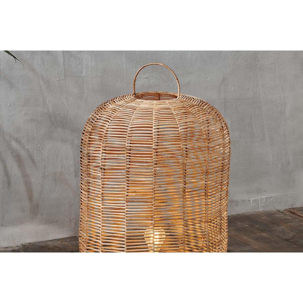 Nkuku Noko Wicker Lamp | Lighting | Brown | Large 64 x 44 cm (Diameter) – image 3