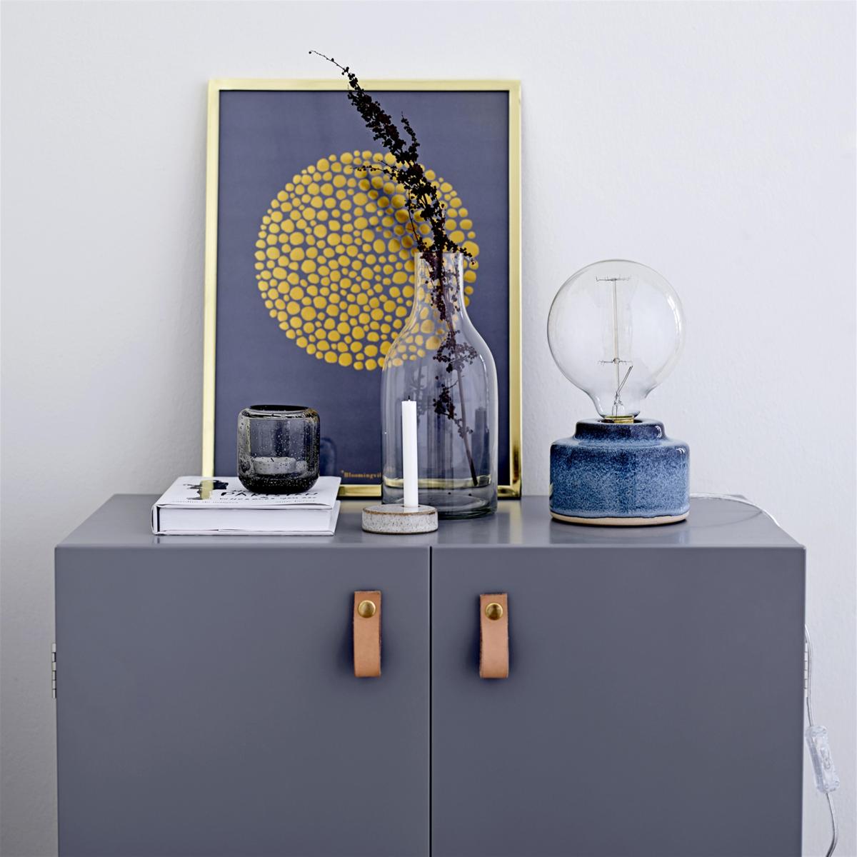 Bloomingville table lamp stoneware blue – image 2