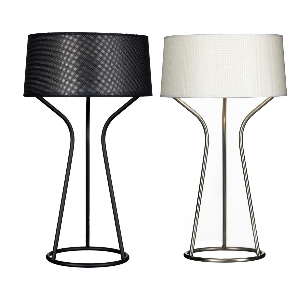 Aria table lamp black-lacquered, black shade – image 2