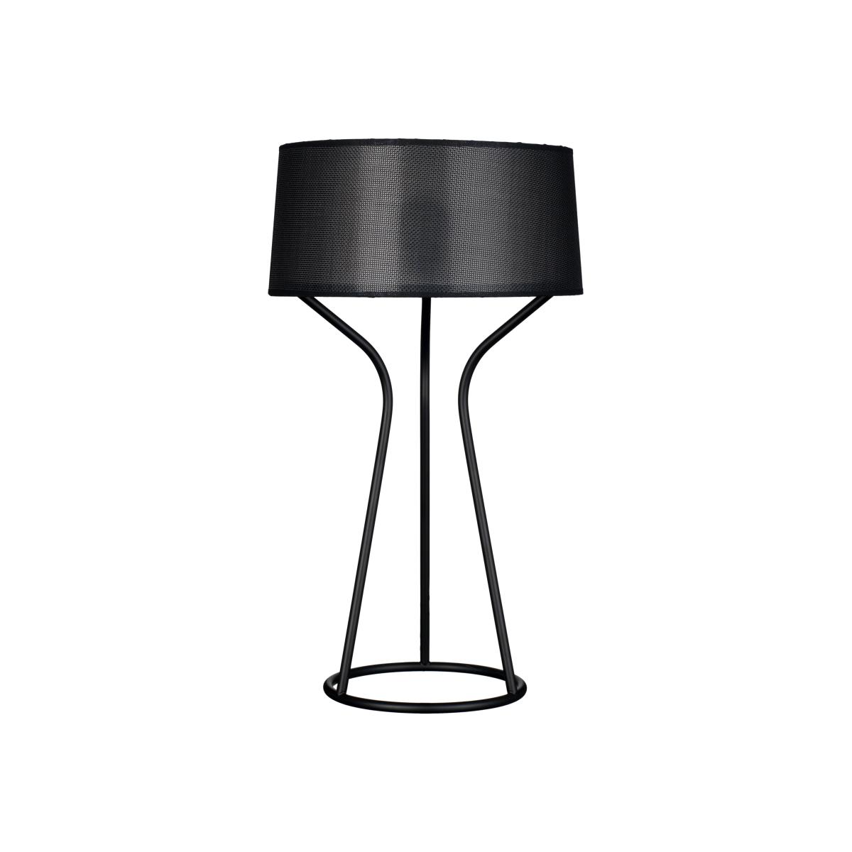 Aria table lamp black-lacquered, black shade – image 1