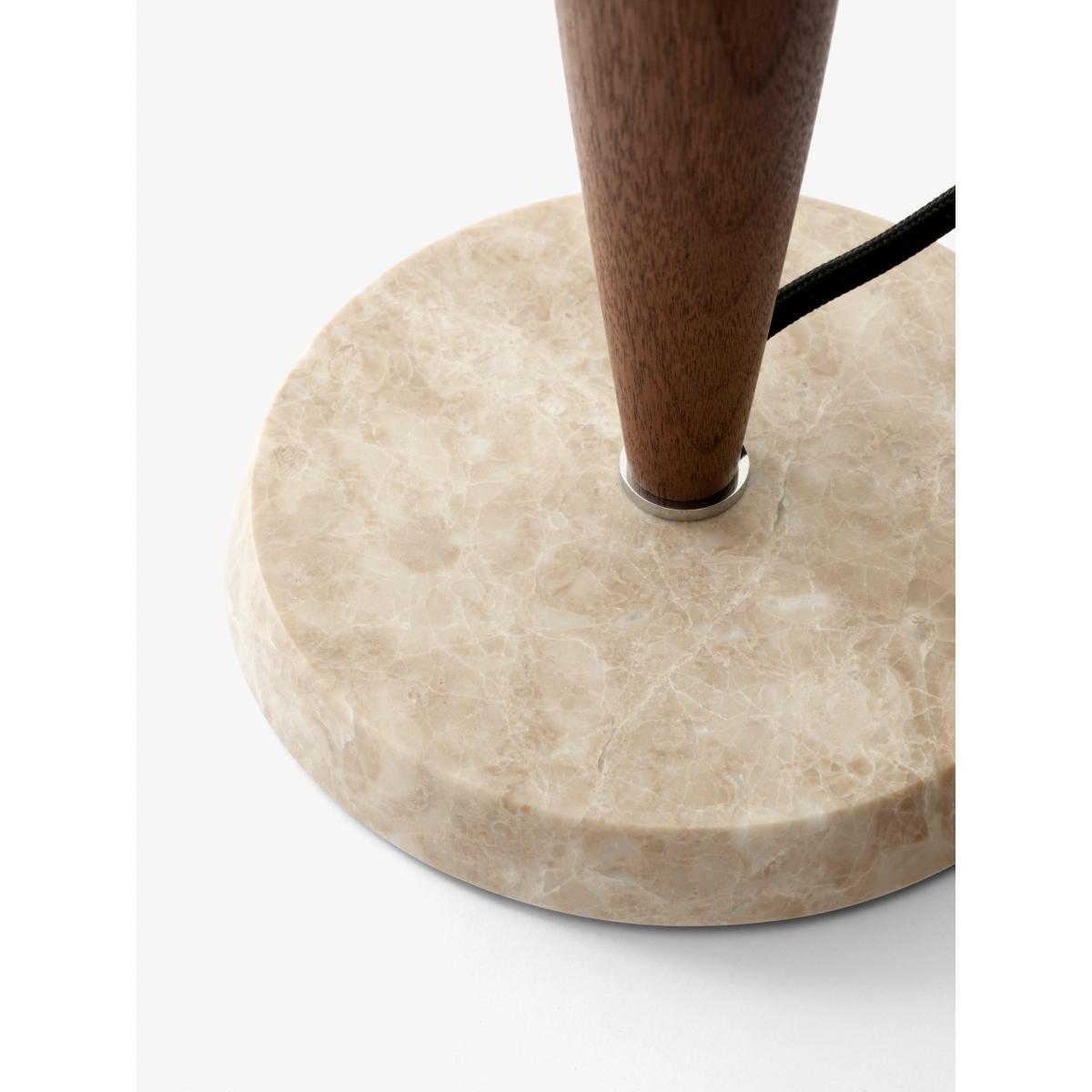 &Tradition Herman SHY3 table lamp walnut & cream marble textile cord – image 3