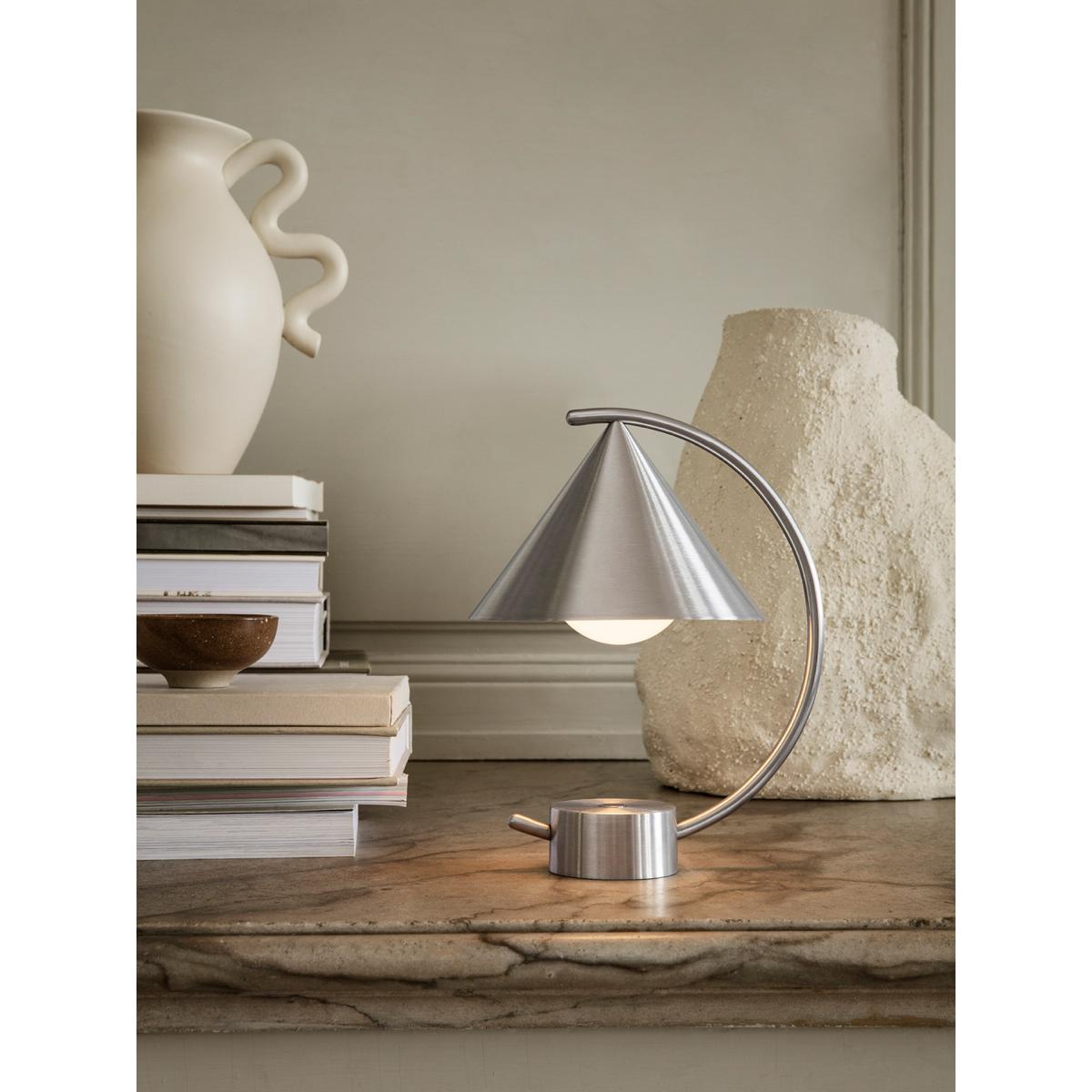 Meridian table lamp Brushed Steel – image 2